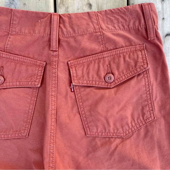 Levi’s Ribcage Straight Ankle Cropped Pant Clay Rust Coral - Picture 13 of 16
